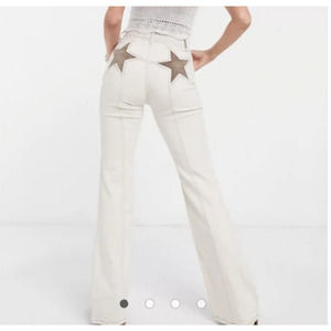 Free People Firecracker Flare Jeans Ivory 29 NEW